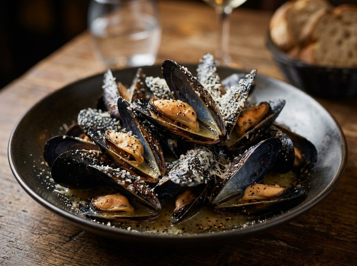 Sautè di cozze cacio e pepe